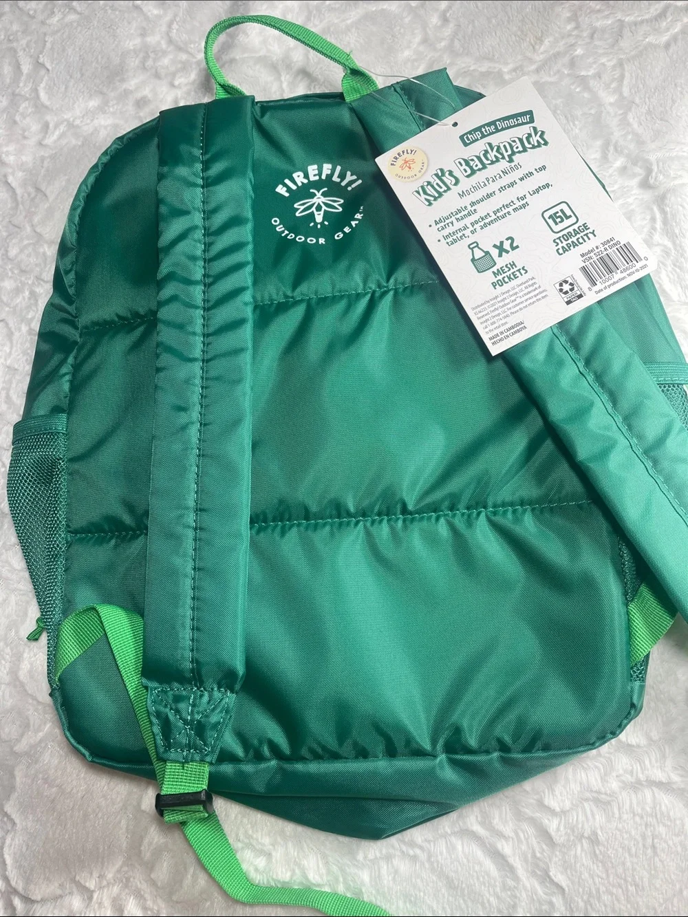 Kids Green Triceratops Backpack - Cute Dinosaur Design